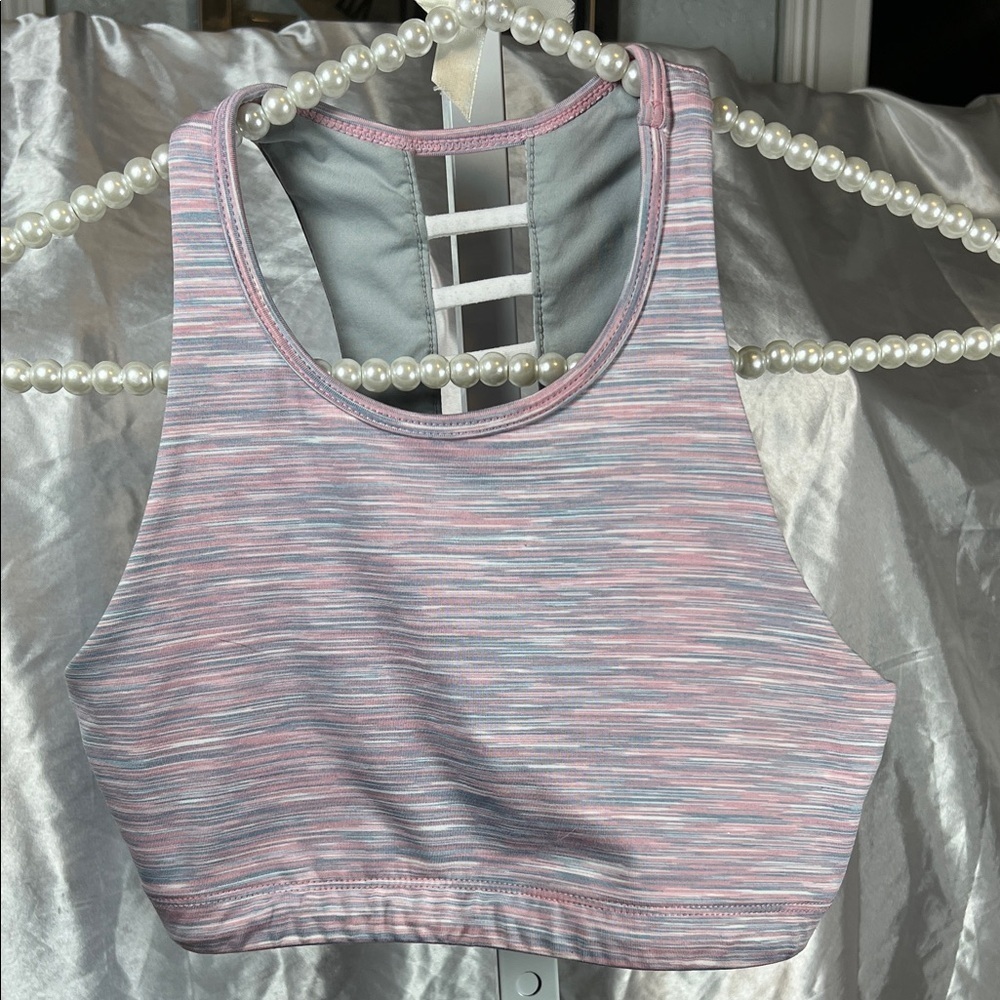 Zella Pink and Gray Kids Tank Top A0253